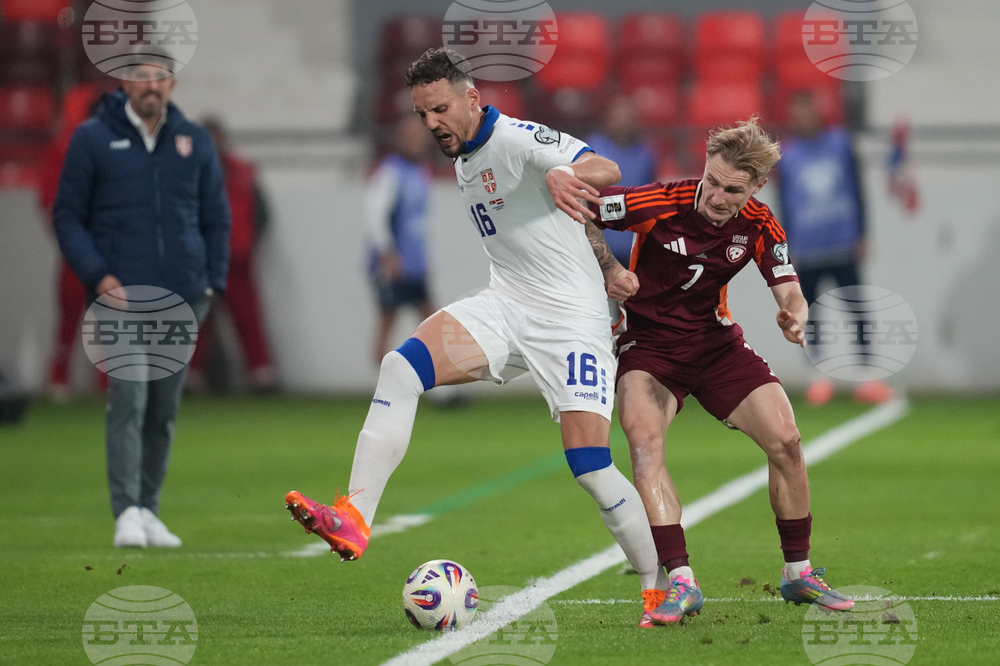 Serbia Latvia WCup Soccer