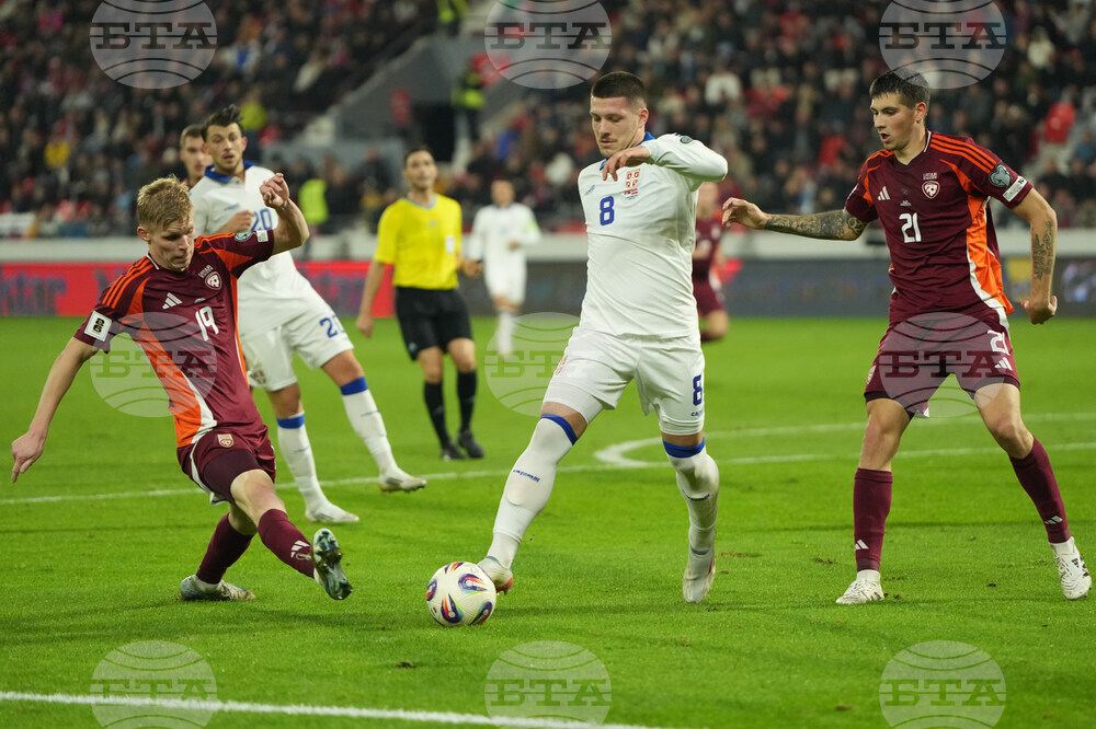 Serbia Latvia WCup Soccer