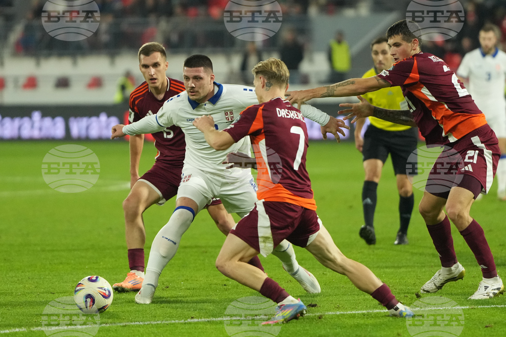 Serbia Latvia WCup Soccer