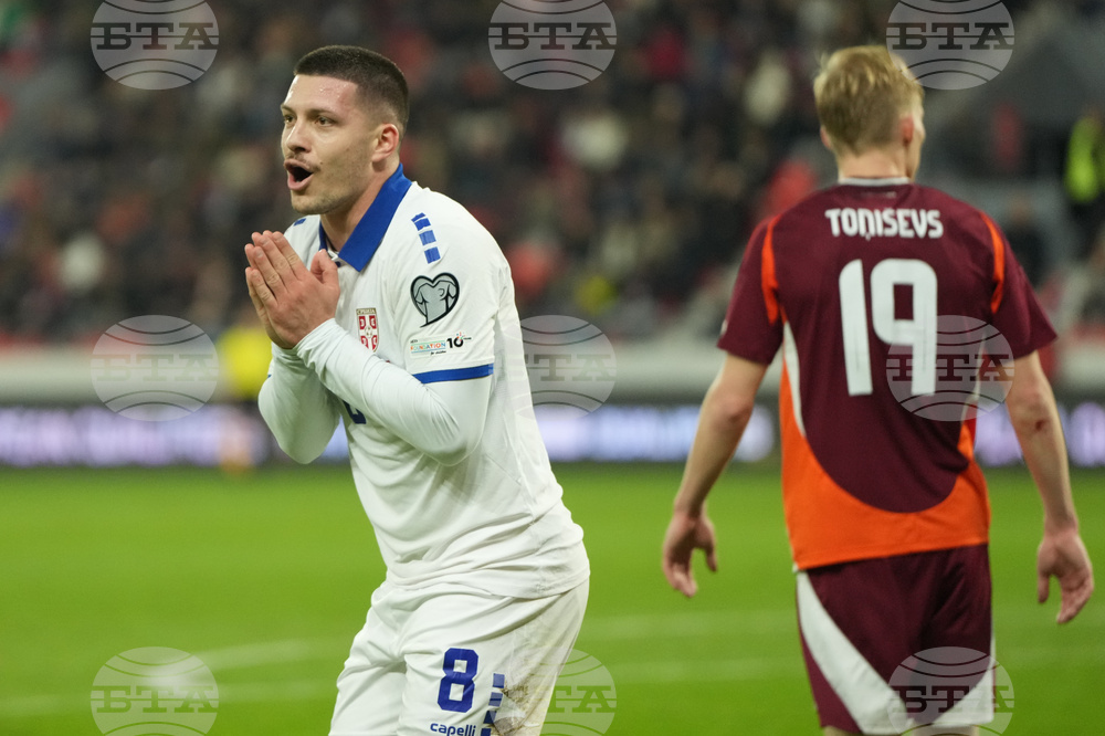 Serbia Latvia WCup Soccer