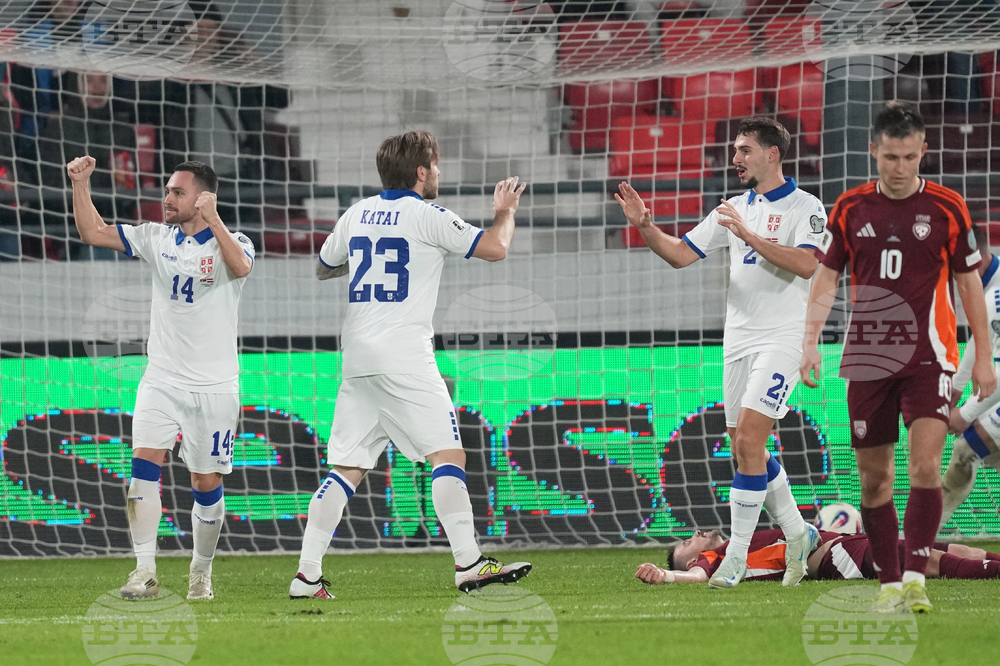 Serbia Latvia WCup Soccer