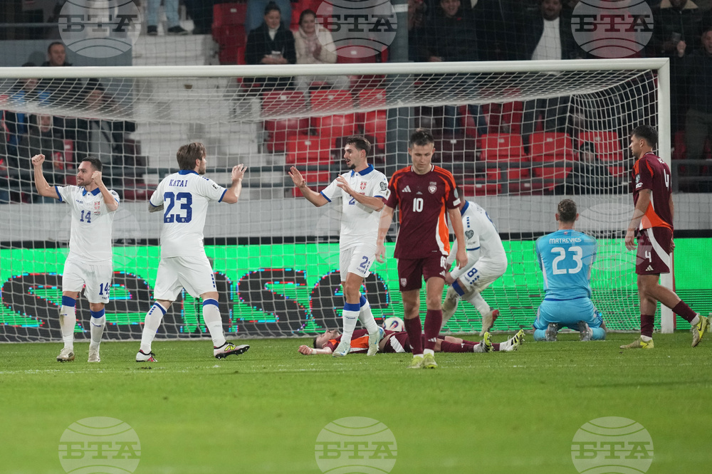 Serbia Latvia WCup Soccer