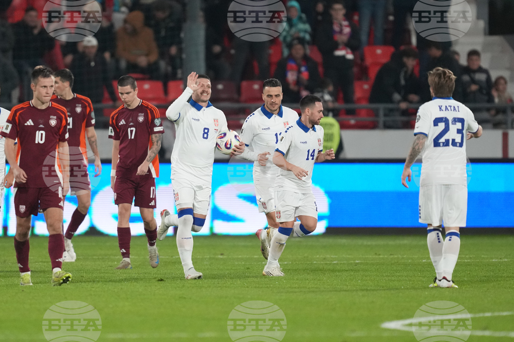 Serbia Latvia WCup Soccer