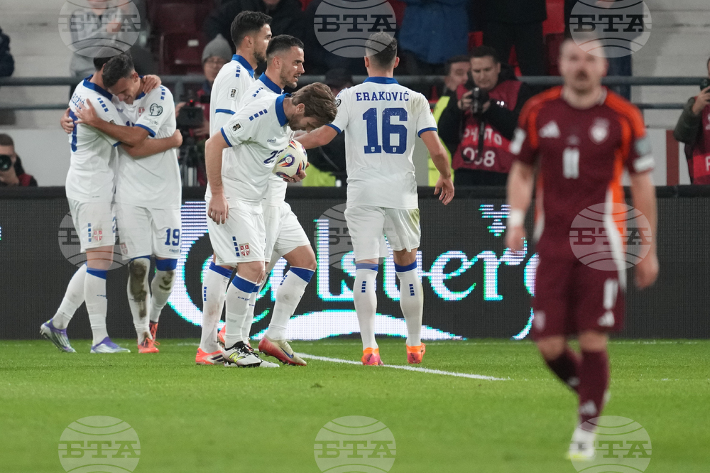 Serbia Latvia WCup Soccer