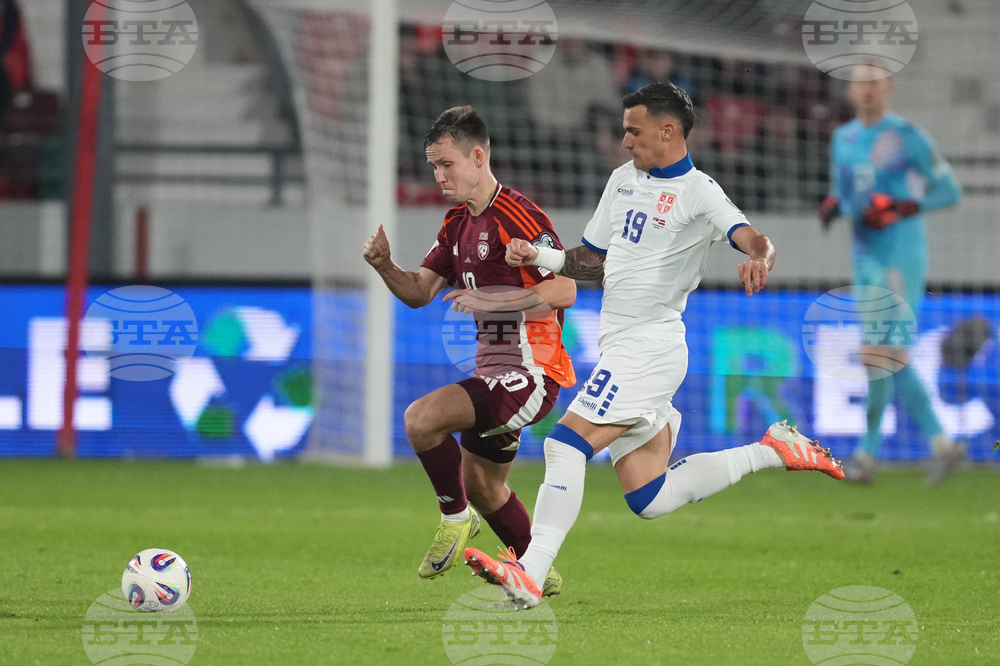 Serbia Latvia WCup Soccer