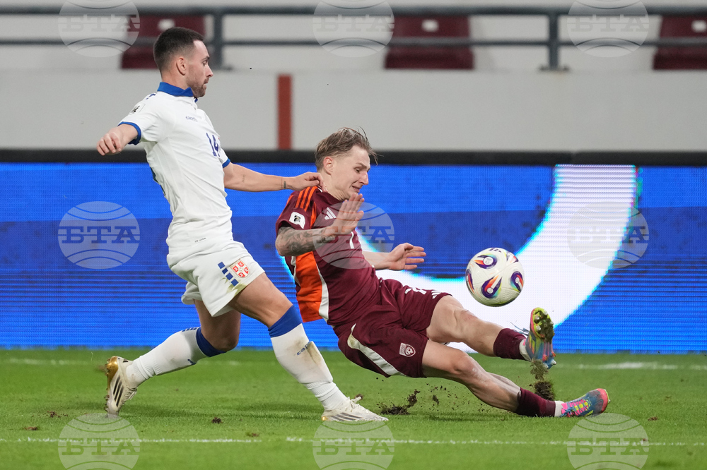 APTOPIX Serbia Latvia WCup Soccer