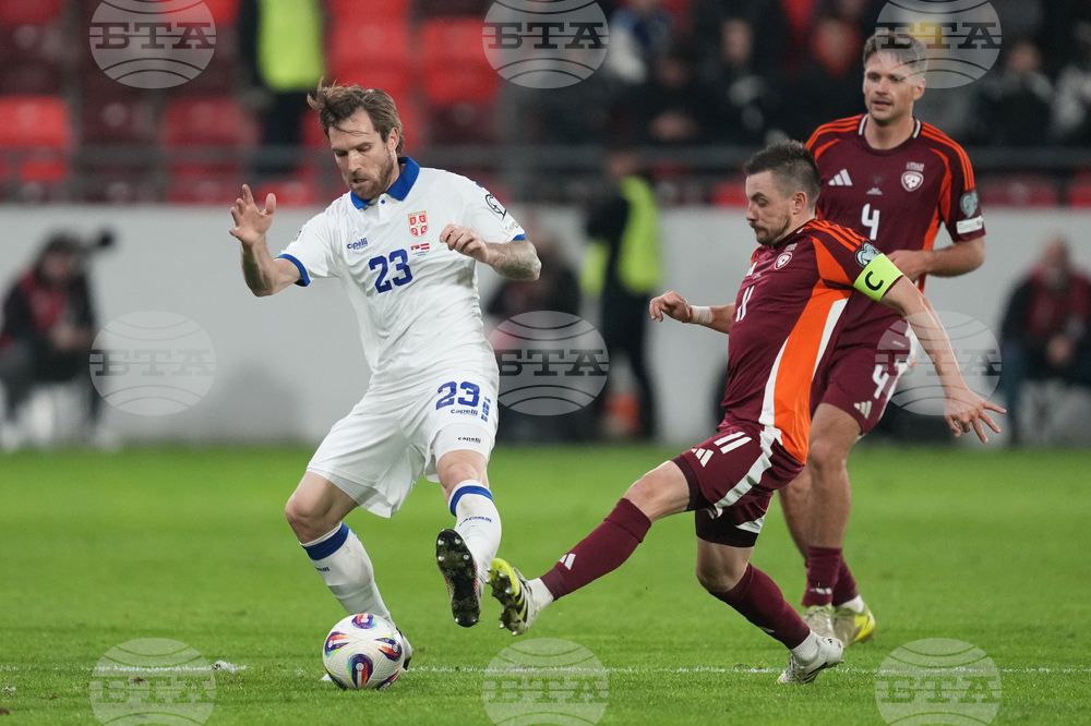 Serbia Latvia WCup Soccer