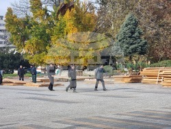 Плевен - Коледно градче - изграждане