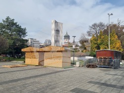 Плевен - Коледно градче - изграждане