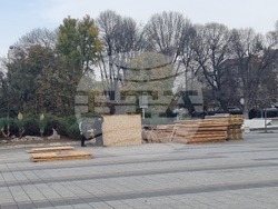 Плевен - Коледно градче - изграждане