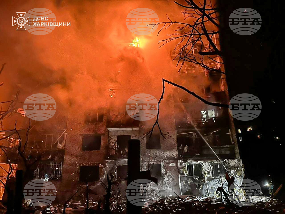 Над 30 души бяха ранени при руска атака с дронове срещу Харков