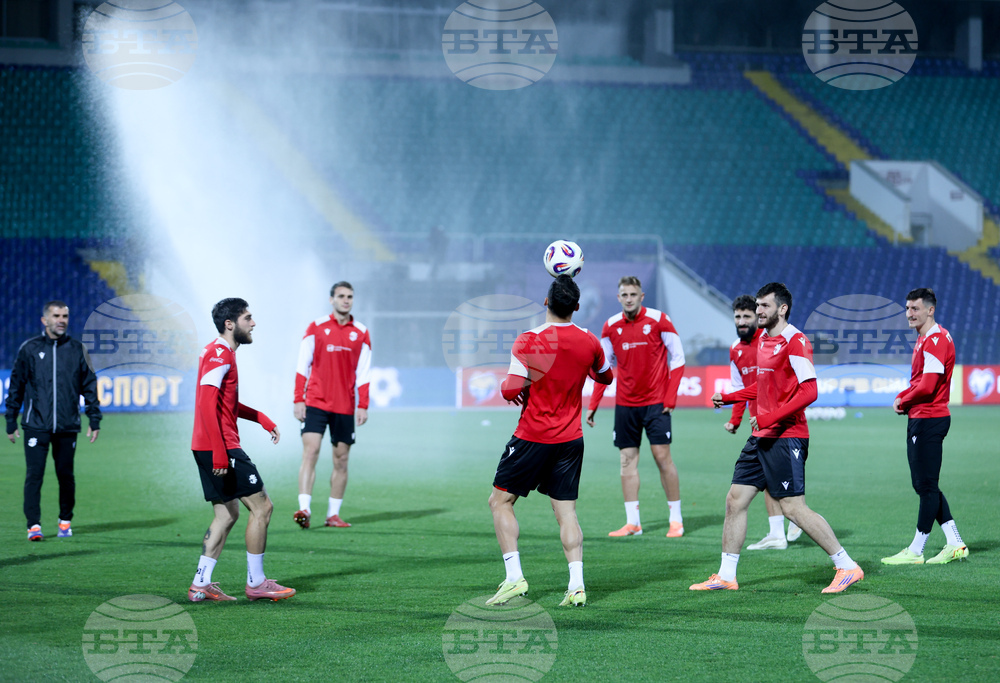 Футбол - Грузия - национален отбор - открита тренировка