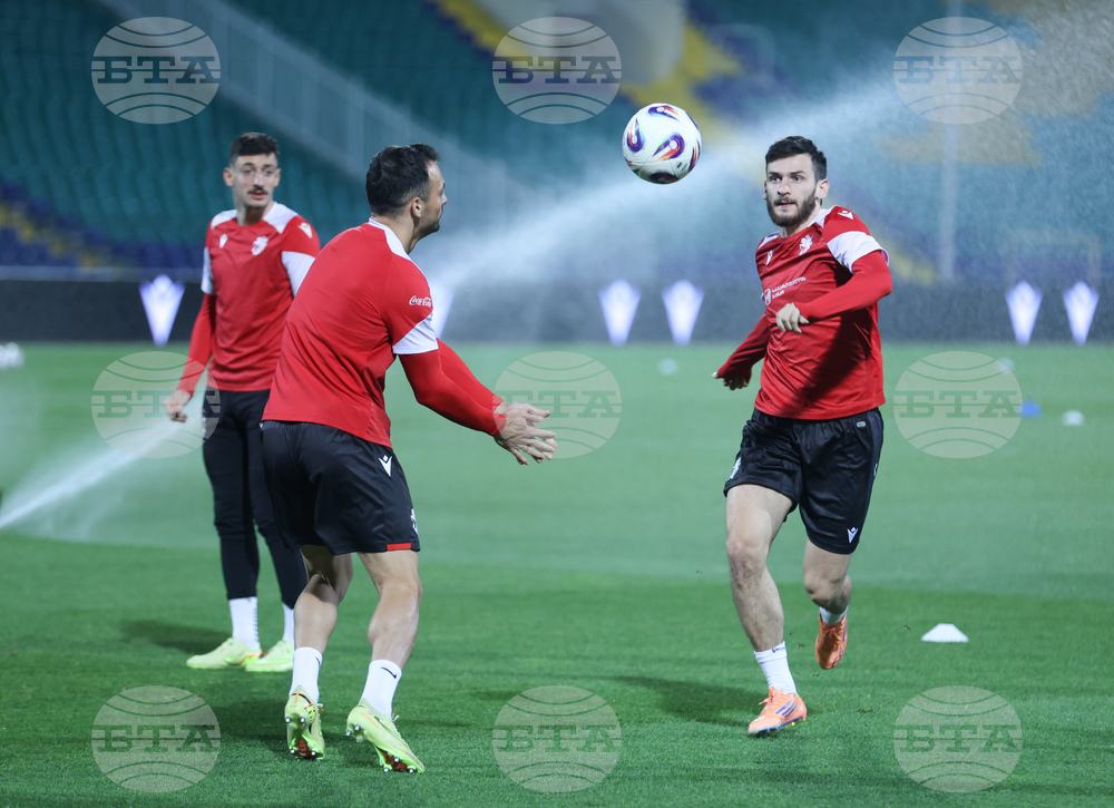 Футбол - Грузия - национален отбор - открита тренировка