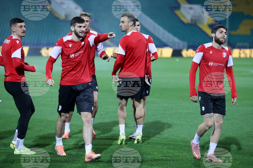Футбол - Грузия - национален отбор - открита тренировка