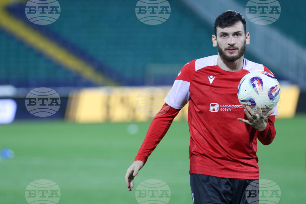 Футбол - Грузия - национален отбор - открита тренировка