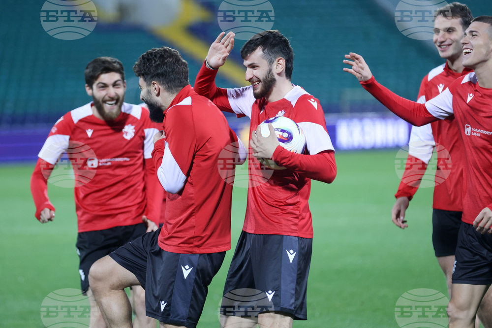 Футбол - Грузия - национален отбор - открита тренировка