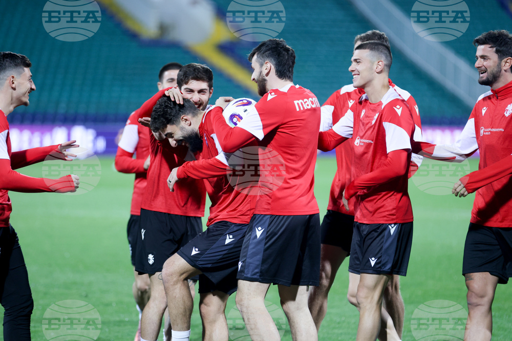 Футбол - Грузия - национален отбор - открита тренировка