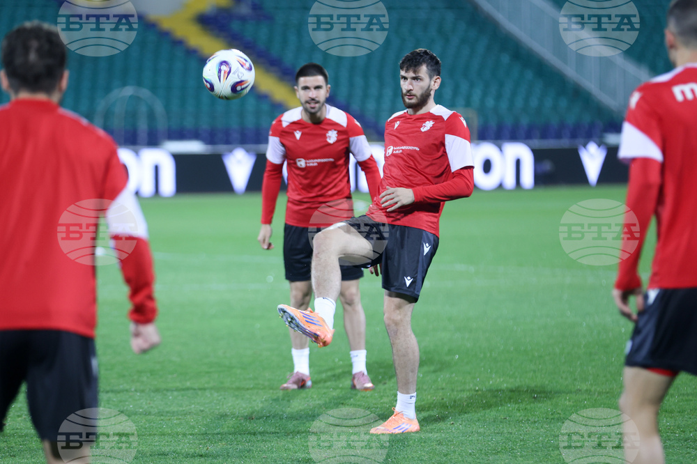 Футбол - Грузия - национален отбор - открита тренировка