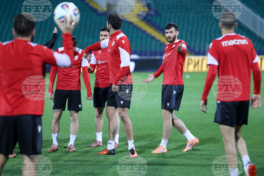 Футбол - Грузия - национален отбор - открита тренировка