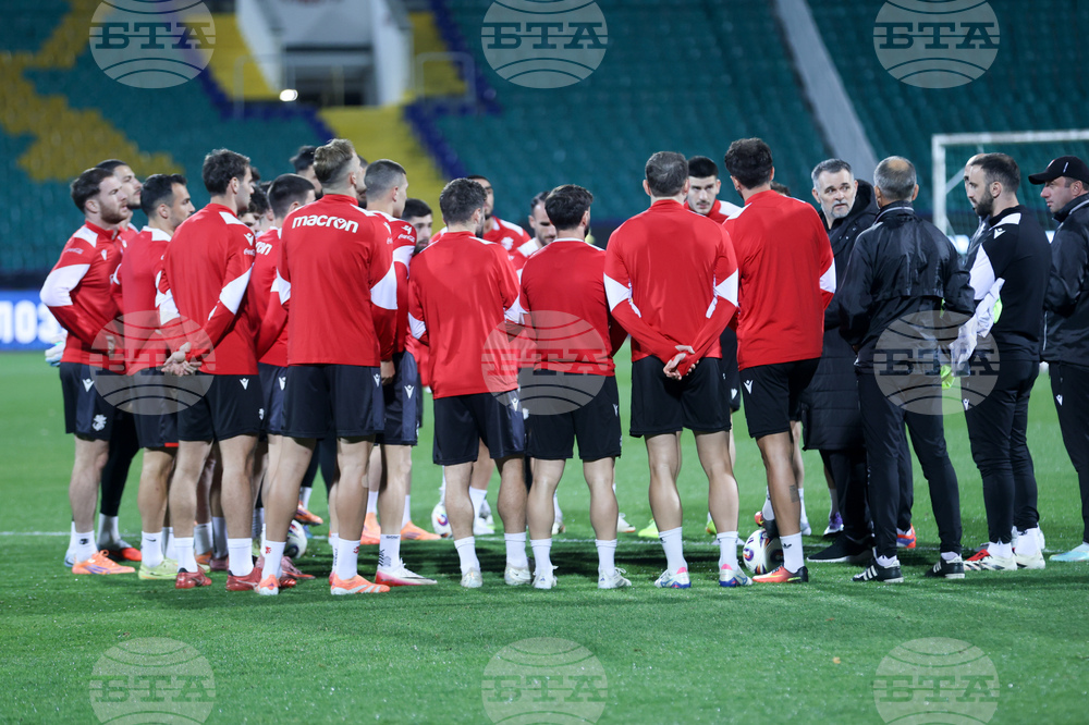 Футбол - Грузия - национален отбор - открита тренировка