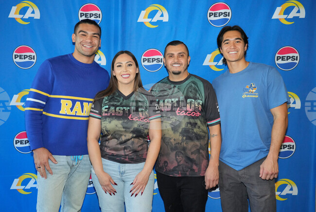 Pepsi x Rams Free Lunch Event at East Los Tacos with Puka Nacua
