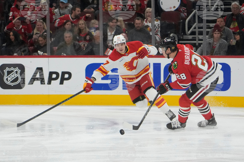 Flames Blackhawks Hockey