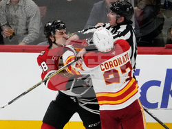 Flames Blackhawks Hockey