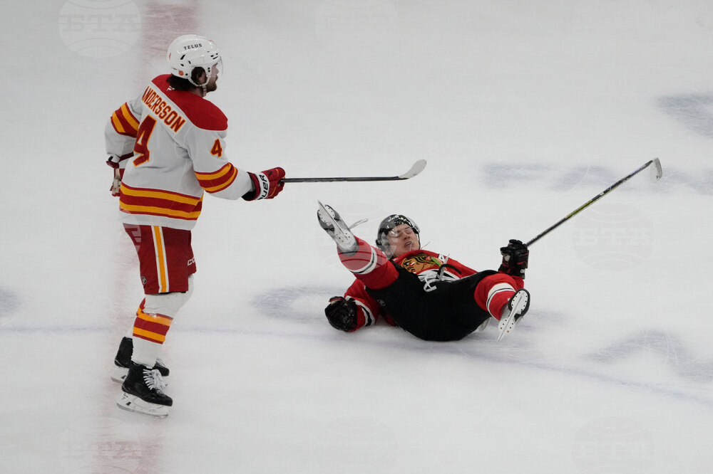 Flames Blackhawks Hockey