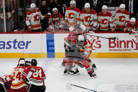 Flames Blackhawks Hockey