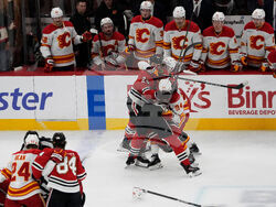Flames Blackhawks Hockey