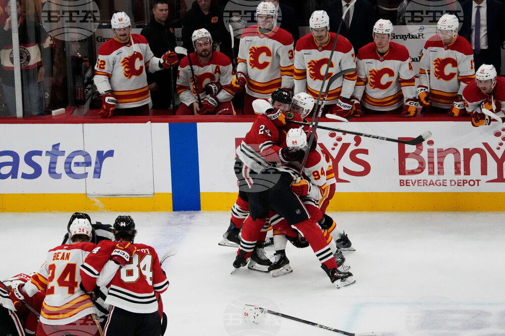 Flames Blackhawks Hockey