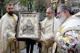 Варна - икона с мощи на свети Гавриил Ургебадзе - посрещане