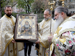 Варна - икона с мощи на свети Гавриил Ургебадзе - посрещане