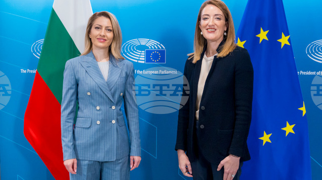 Председателят на Народното събрание Рая Назарян покани председателя на Европейския парламент Роберта Мецола да посети България