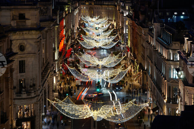 APTOPIX Britain Daily Life Holiday Lights