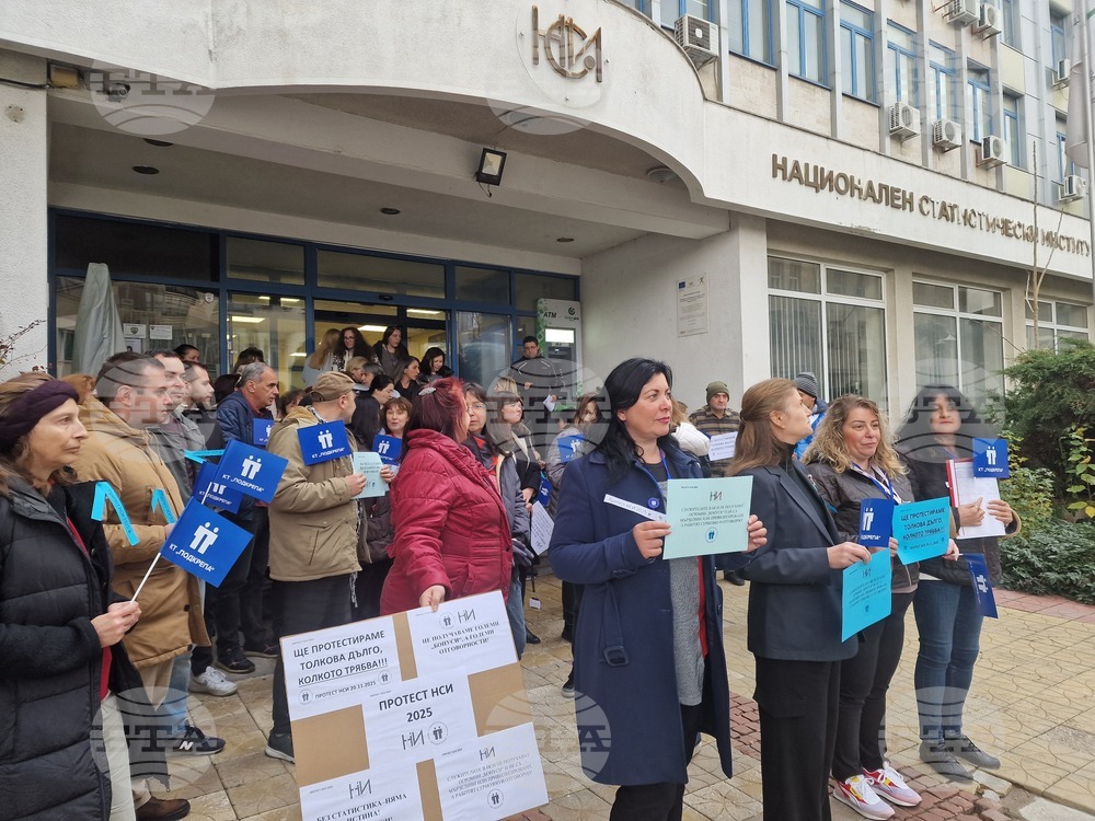 National Statistical Institute Employees Hold Protests across Bulgaria, Call for 20% Salary Increase