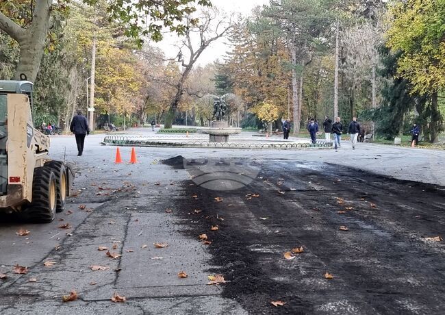 Ямбол - алеи - парк - ремонт