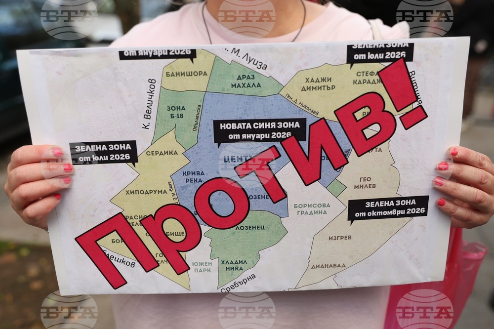 Протест - синя и зелена зона