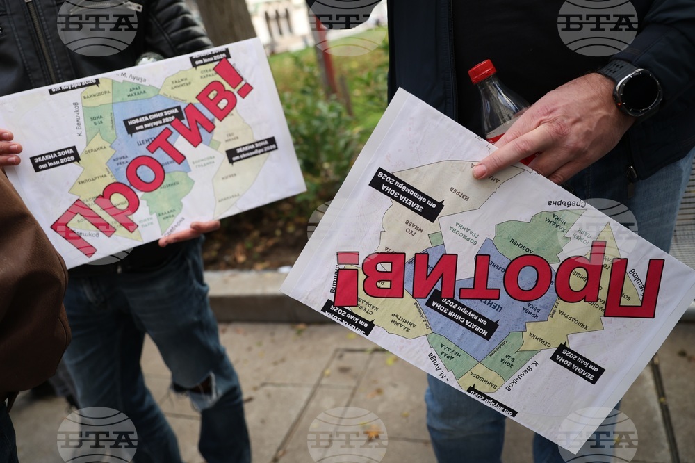 Протест - синя и зелена зона