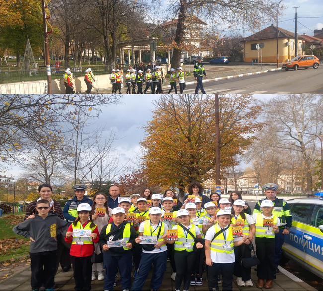 ОДМВР – Кърджали: Полицаи и ученици в Крумовград отбелязаха Световния ден на детето с прояви по пътна безопасност