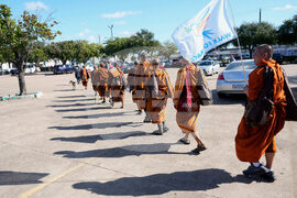 Monks Walk for Peace Accident