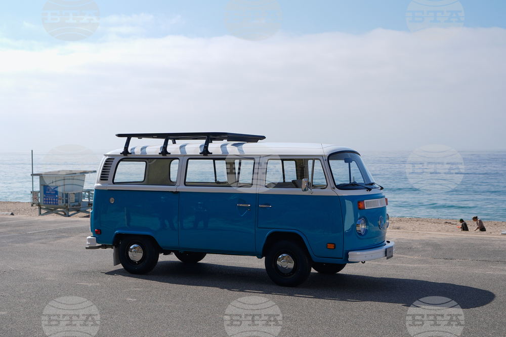 California Wildfire Blue Bus