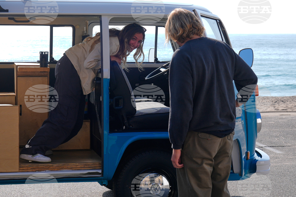 California Wildfire Blue Bus