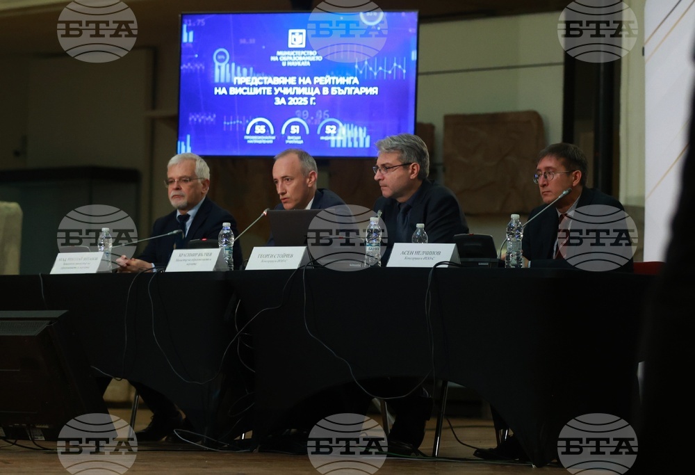 МОН - Рейтингова система на висшите училища в България за 2025 - представяне