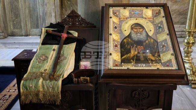 Лични светини на свети Гавриил Ургебадзе бяха посрещнати в Бургас 