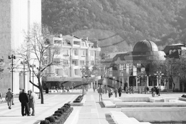 Изглед от центъра на Благоевград