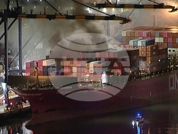 Container Ship Fire Los Angeles