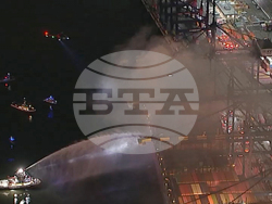 Container Ship Fire Los Angeles