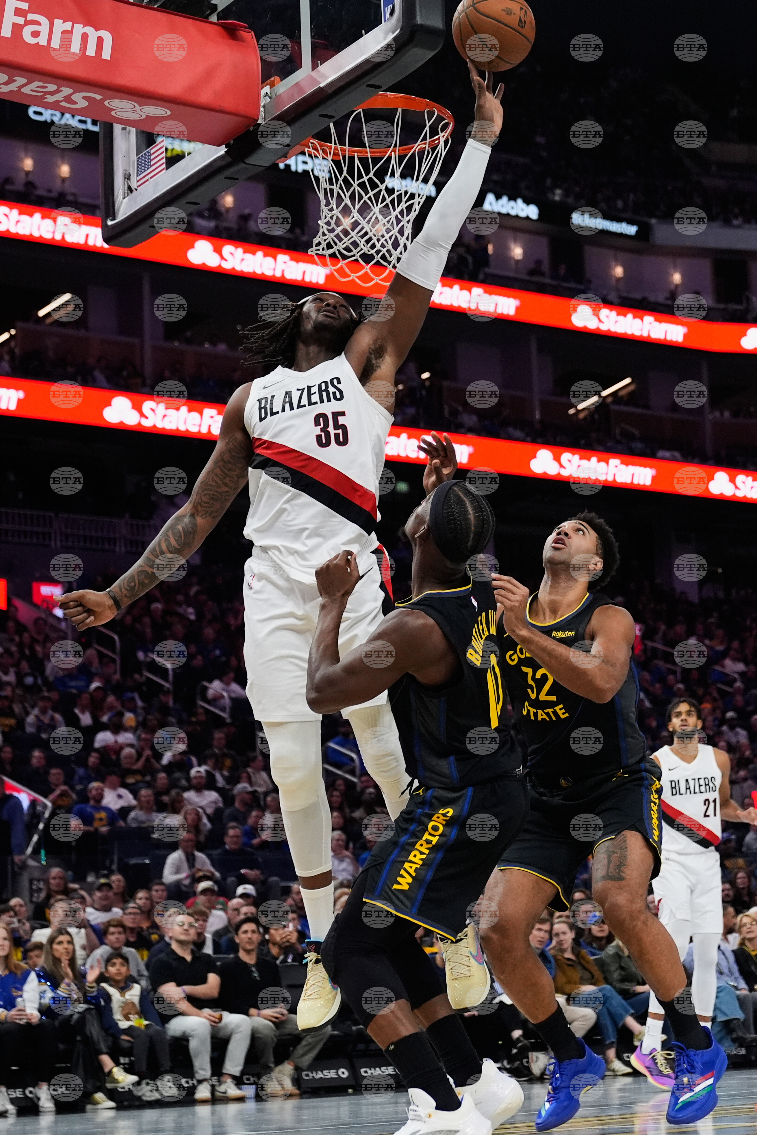 Trail Blazers Warriors Basketball