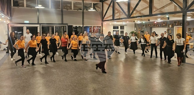 Стъпките на пет хорà разучаваха участниците във втората част на семинара, част от представянето на „Онлайн каталога с български хорà“ в Копенхаген 